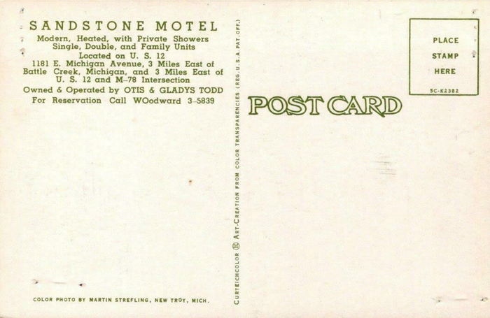 Sandstone Motel - Old Postcard Shots